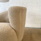 Sculptural Wool Boucle Swivel Chair by Design Warehouse