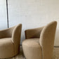 Vladimir Kagan-Style Swivel Chair in Wool Boucle - Two Available
