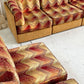 Vintage 9 Piece Geometric Corduroy Modular Sofa & Ottoman (Set)