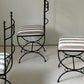 Six Refurbished Vintage French Iron Dining Chairs (Set)