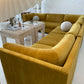 Large Yellow Velvet Vintage Modular Sofa