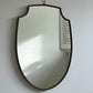 1950s Italian Brass Mirror - Beaded Shield