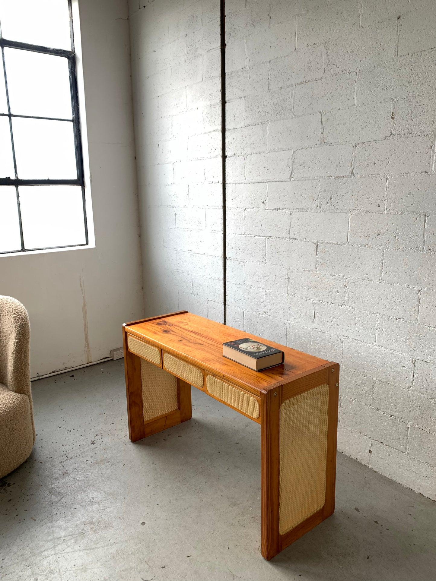 Rattan Console Table With Storage