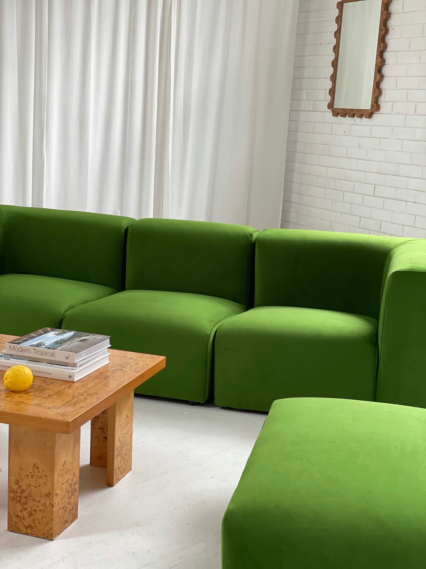 Mohair Velvet Modular Sofa