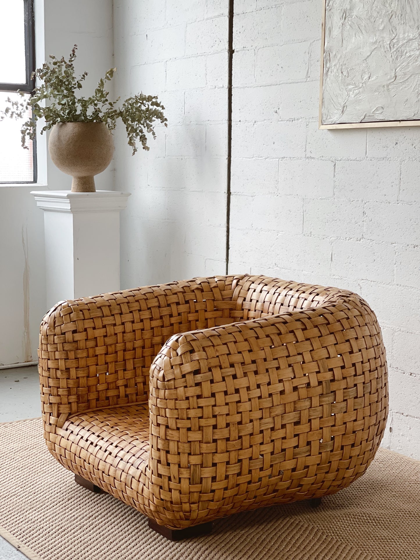 Chubby Woven Rattan Lounge Chair