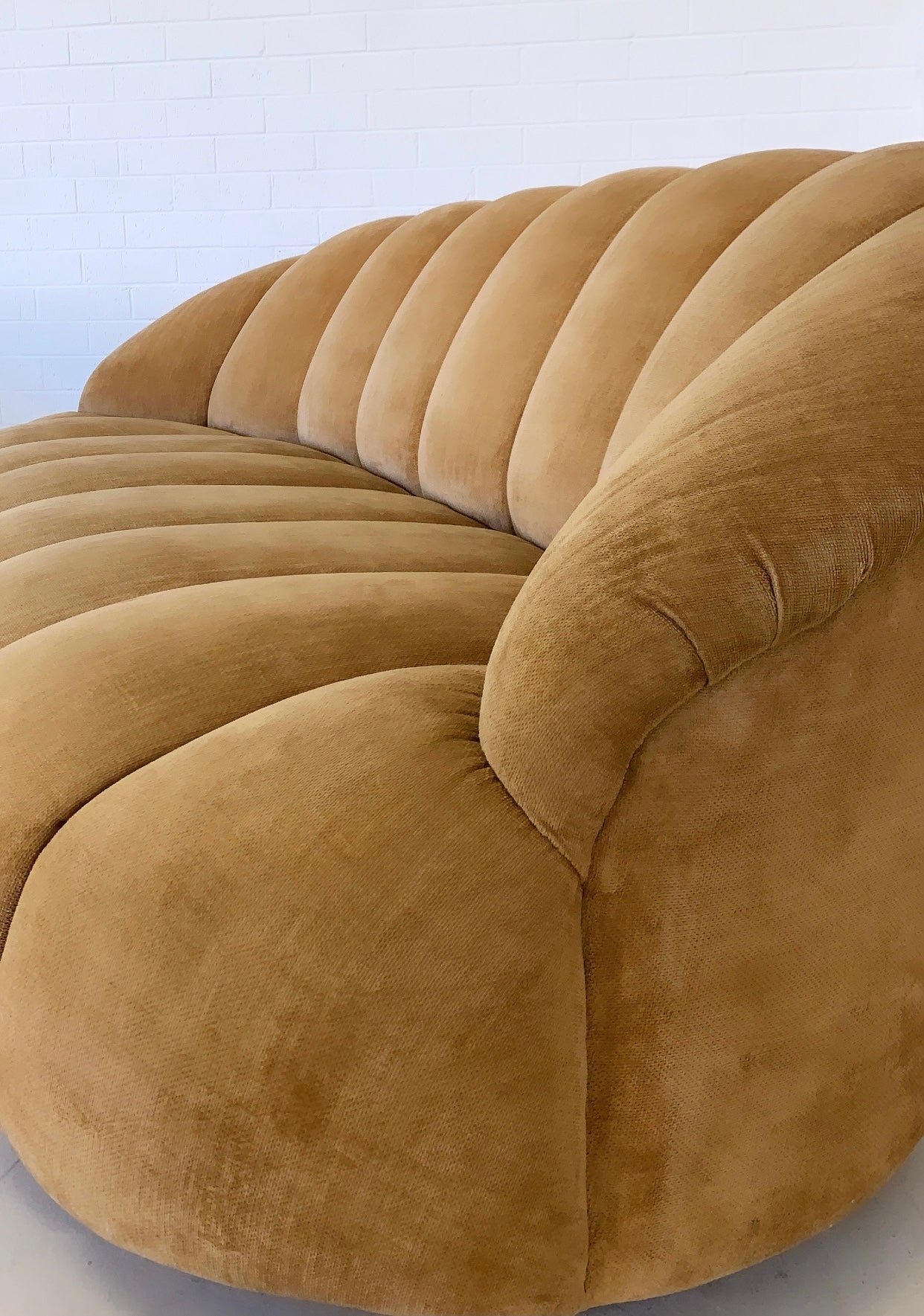 Vintage Custom Channel Tufted Sofa