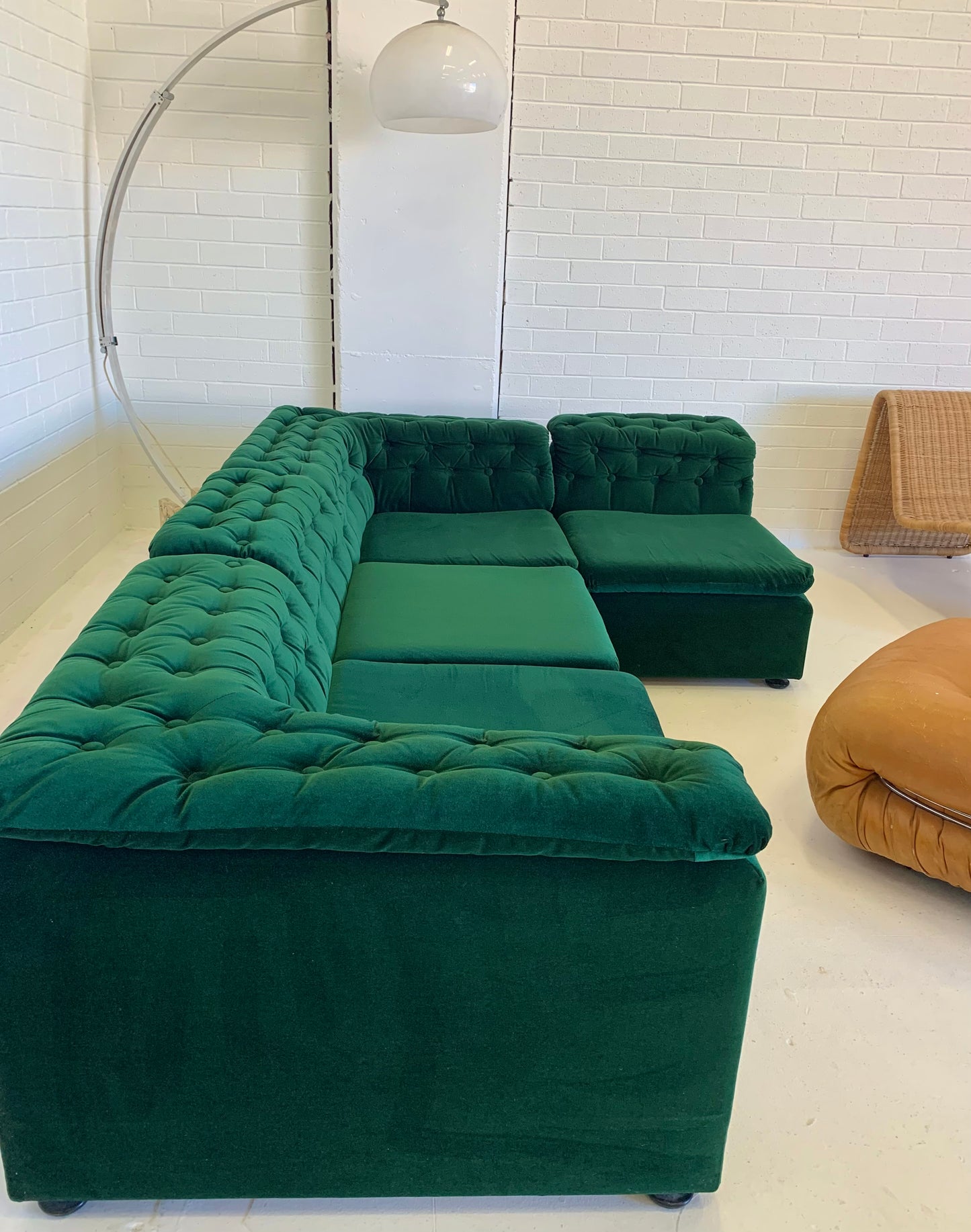 Vintage Fler Velvet Modular Sofa