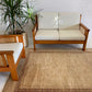 Pine and Rattan Boucle Two Seater Sofa