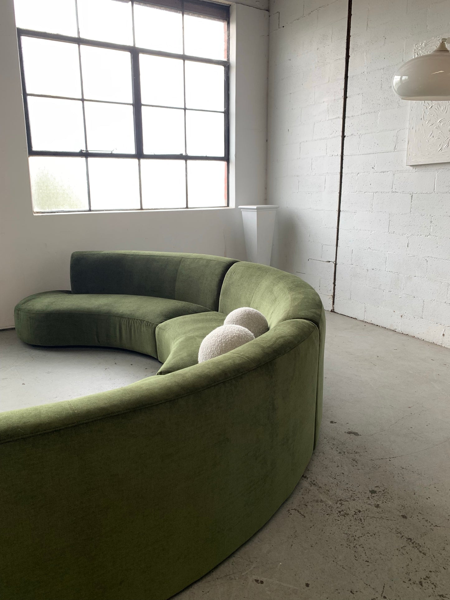 Bespoke Velvet Modular in Deep Botanical Green