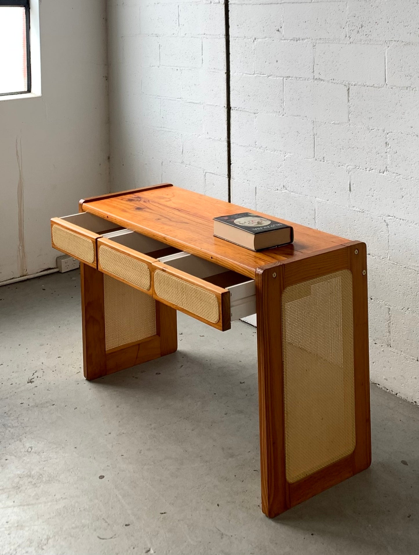 Rattan Console Table With Storage