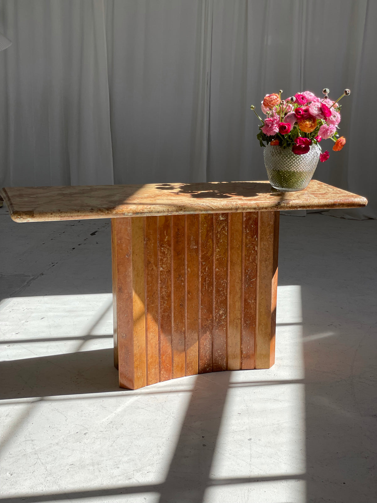 Orange Marble Hall Table