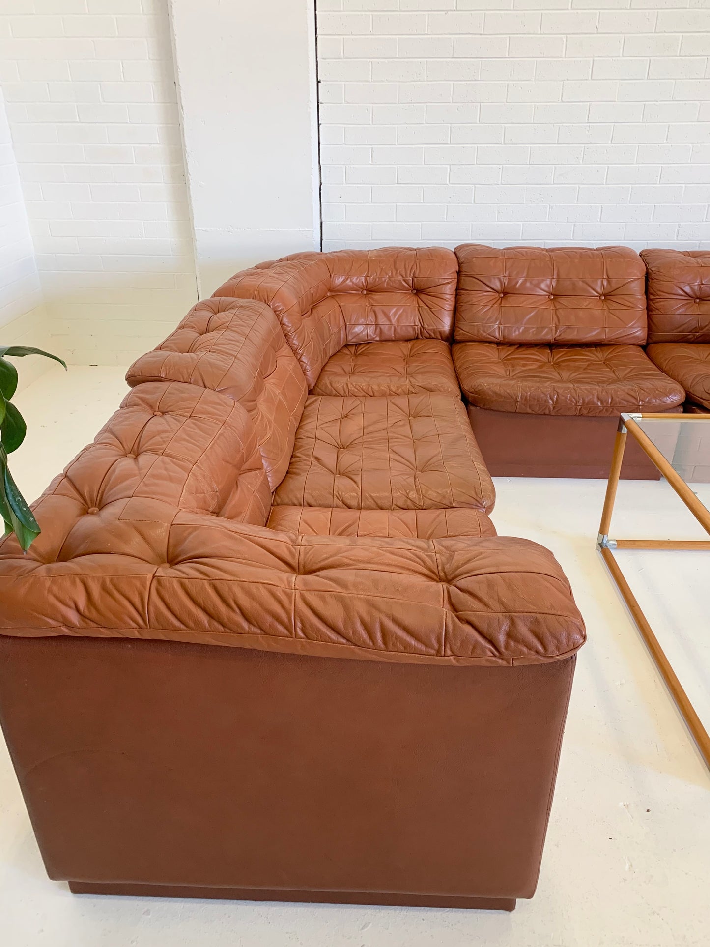 Vintage Leather Modular Sofa