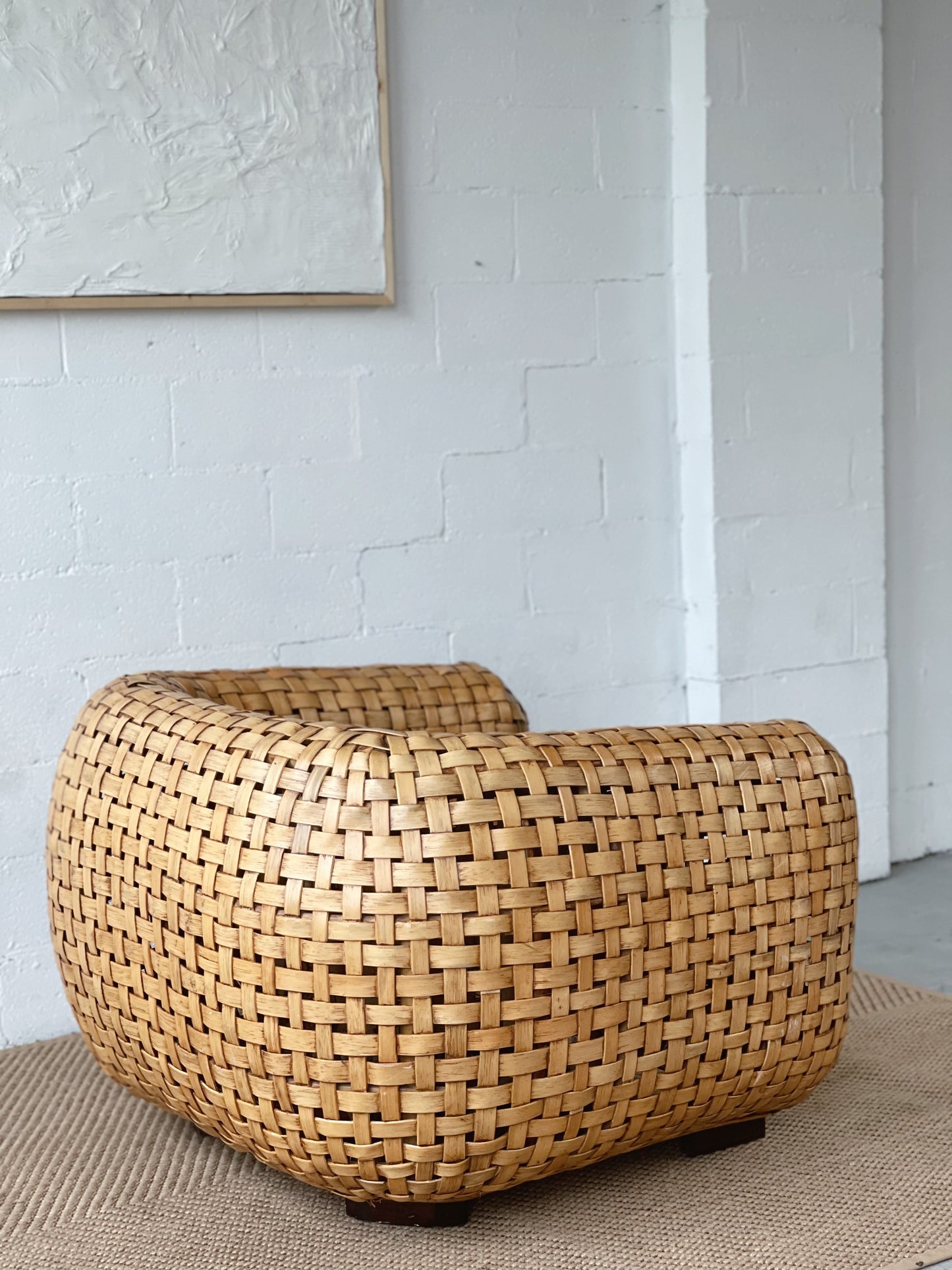 Chubby Woven Rattan Lounge Chair