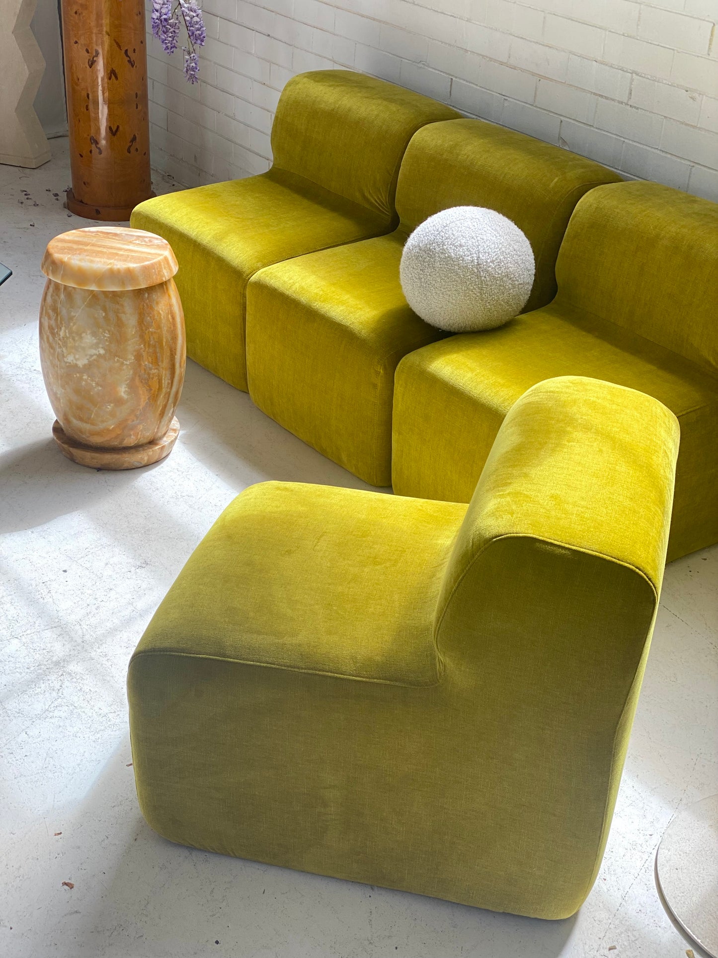 Velvet Chubby Modular Sofa Set