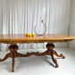 - Large Vintage Burl Carved Table