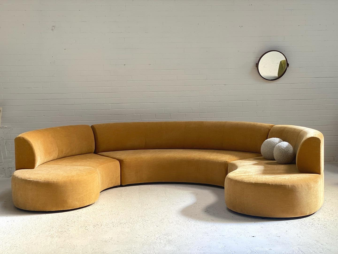 Bespoke Mustard Curvy Modular Sofa