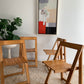 Original 1960’s Iconic Aldo Jacober and Pierangela d’Aniello “Trieste” Folding Chairs for Bazzani