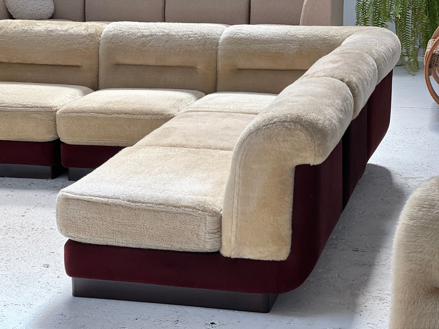- Vintage VandeRoza Furry Five Piece Modular Sofa - One Set Available