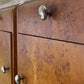 - Set of Two Burl Bedside Tables With Norwegian Rose Marble Tops