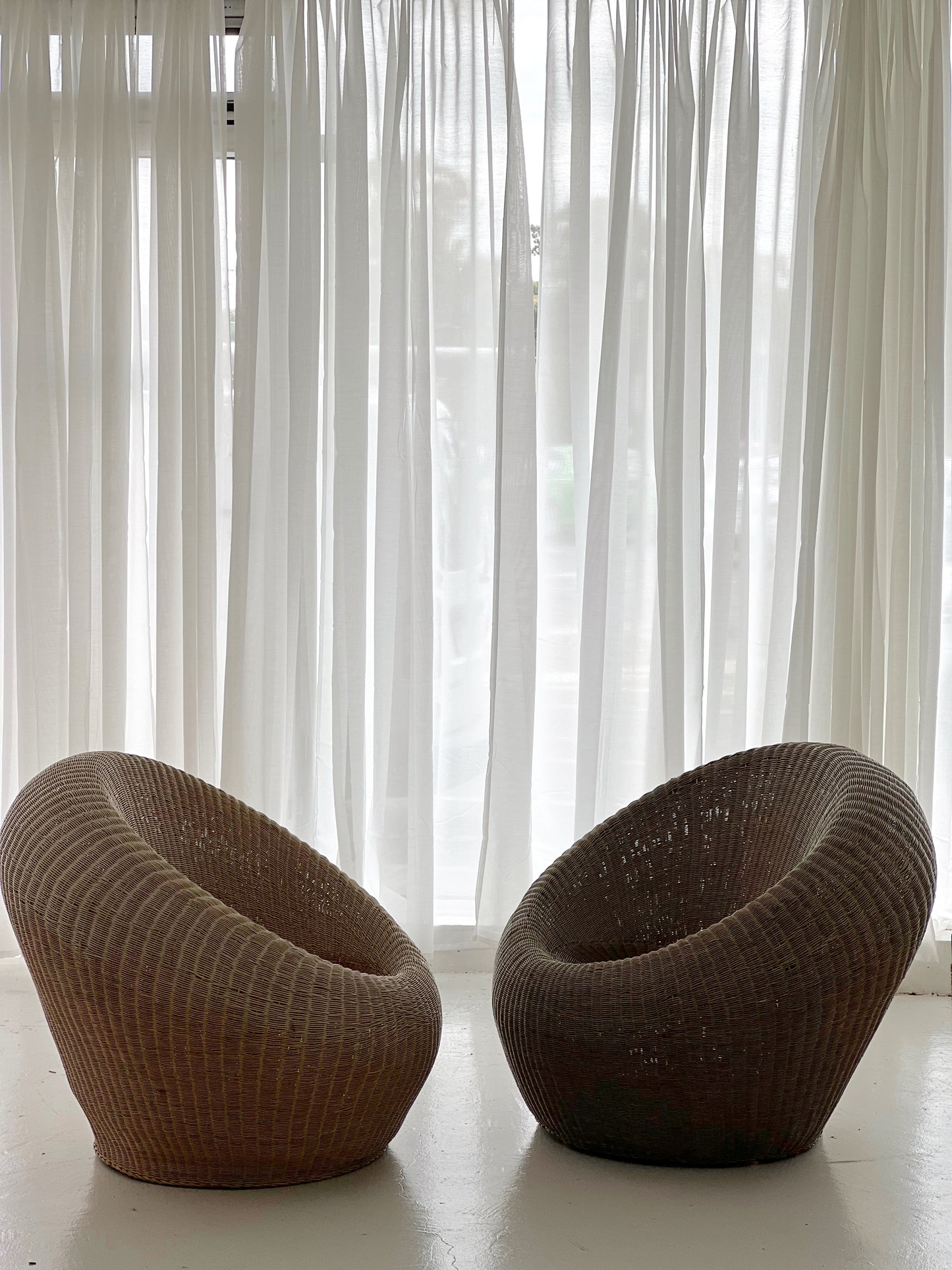 Cane Tub Chair - Two Available