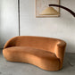 Bespoke Curved Sofa in Ginger Velvet