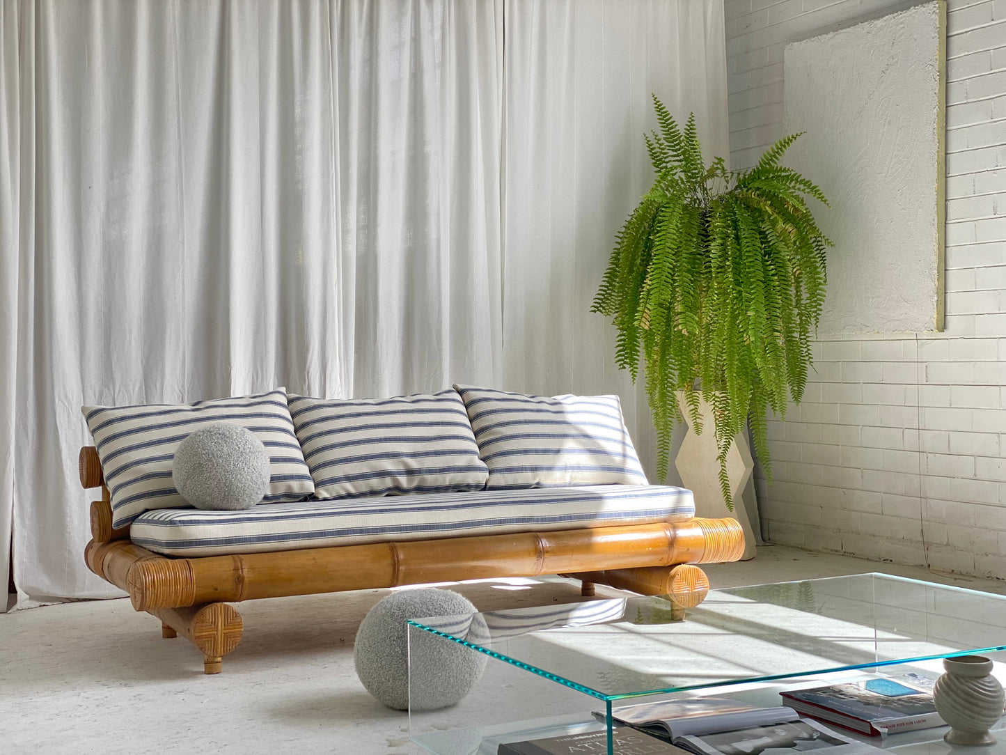 Vintage Bamboo Sofa Daybed