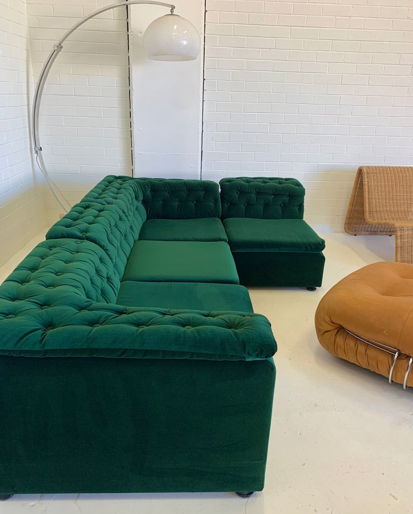 Vintage Fler Velvet Modular Sofa