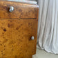 - Set of Two Burl Bedside Tables With Norwegian Rose Marble Tops