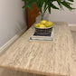 Large Vintage Unfilled Travertine Coffee Table