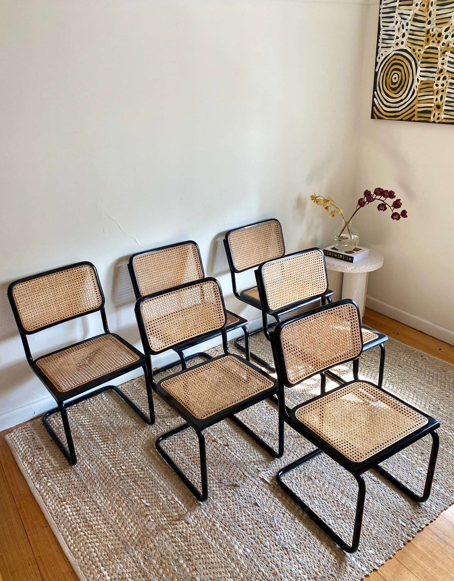 Set of 6 Black Cesca Chairs