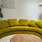 - Bespoke Large Chartreuse Velvet Curved Modular Sofa