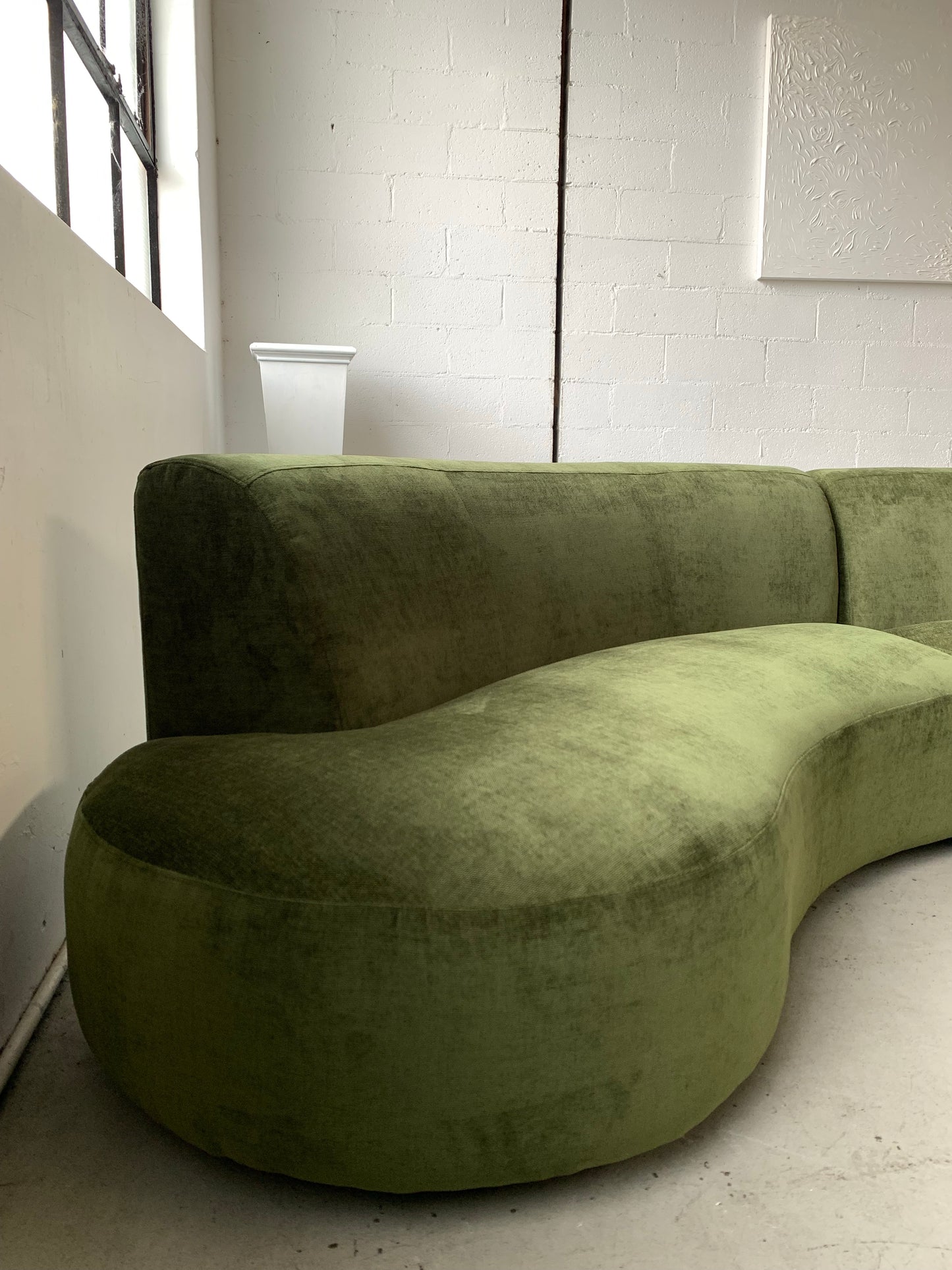 Bespoke Velvet Modular in Deep Botanical Green