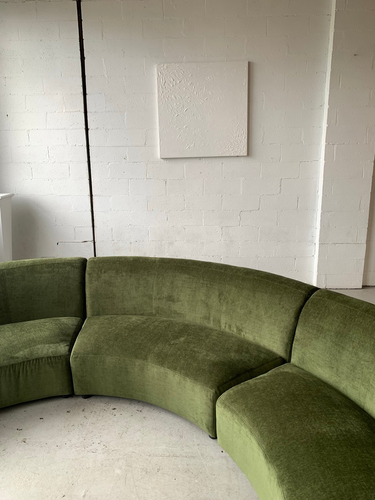 Bespoke Velvet Modular in Deep Botanical Green