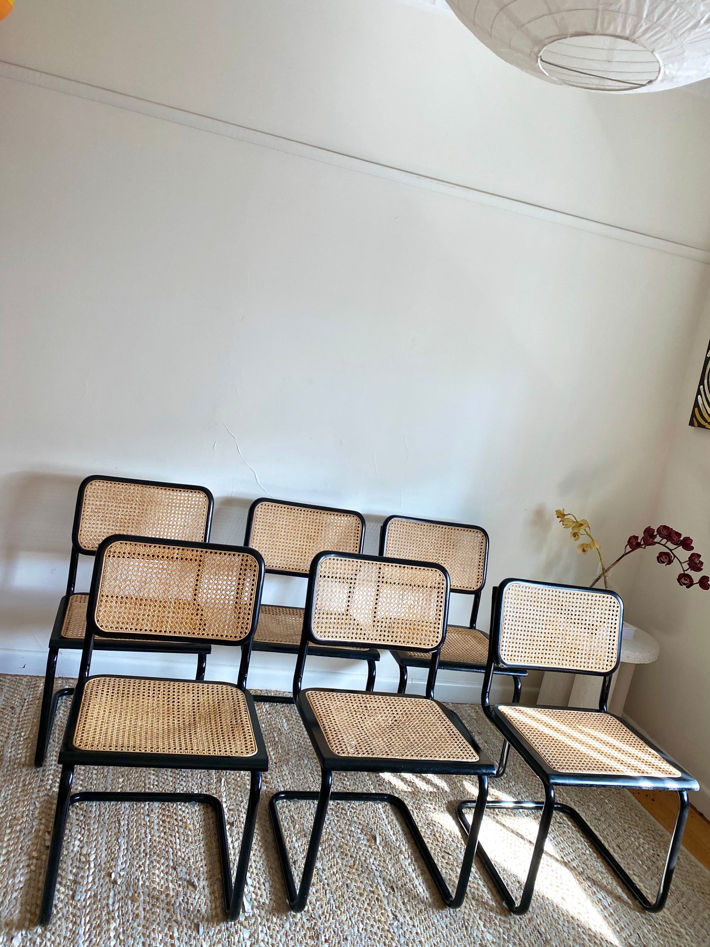 Set of 6 Black Cesca Chairs
