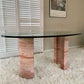 Rare Pink Travertine Table