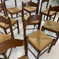 Vintage Timber Rush Dining Chairs - Eight Available