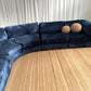 - Bespoke Curved Midnight Chenille Modular Sofa