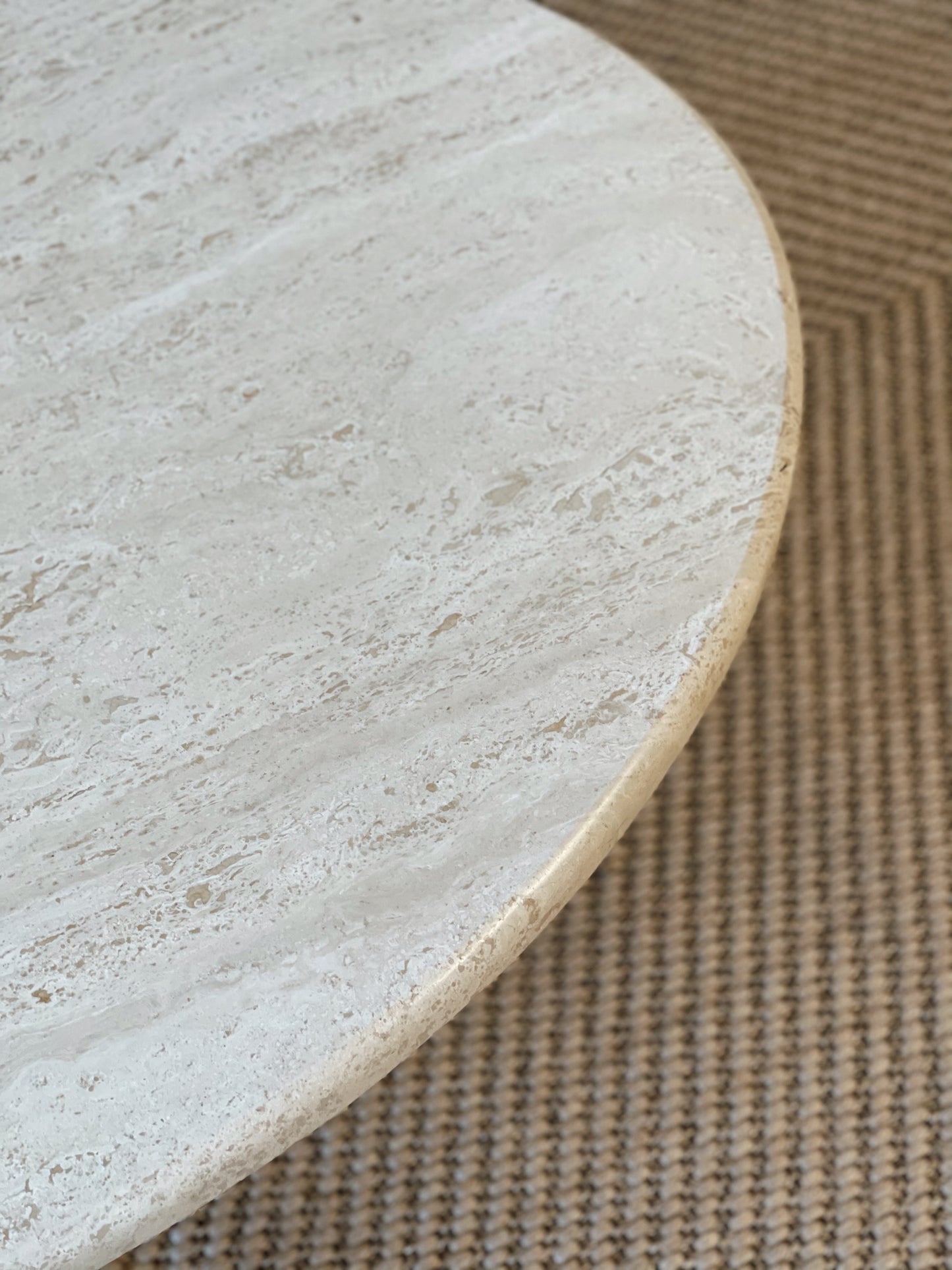 Oval Travertine Coffee Table