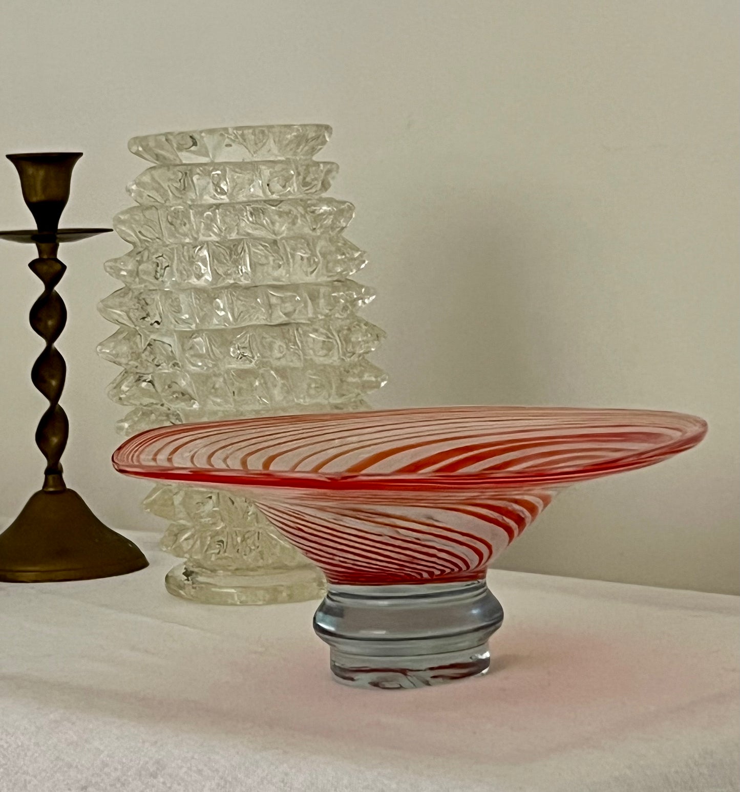 Vintage Swirly Murano Fruit Bowl, Italy