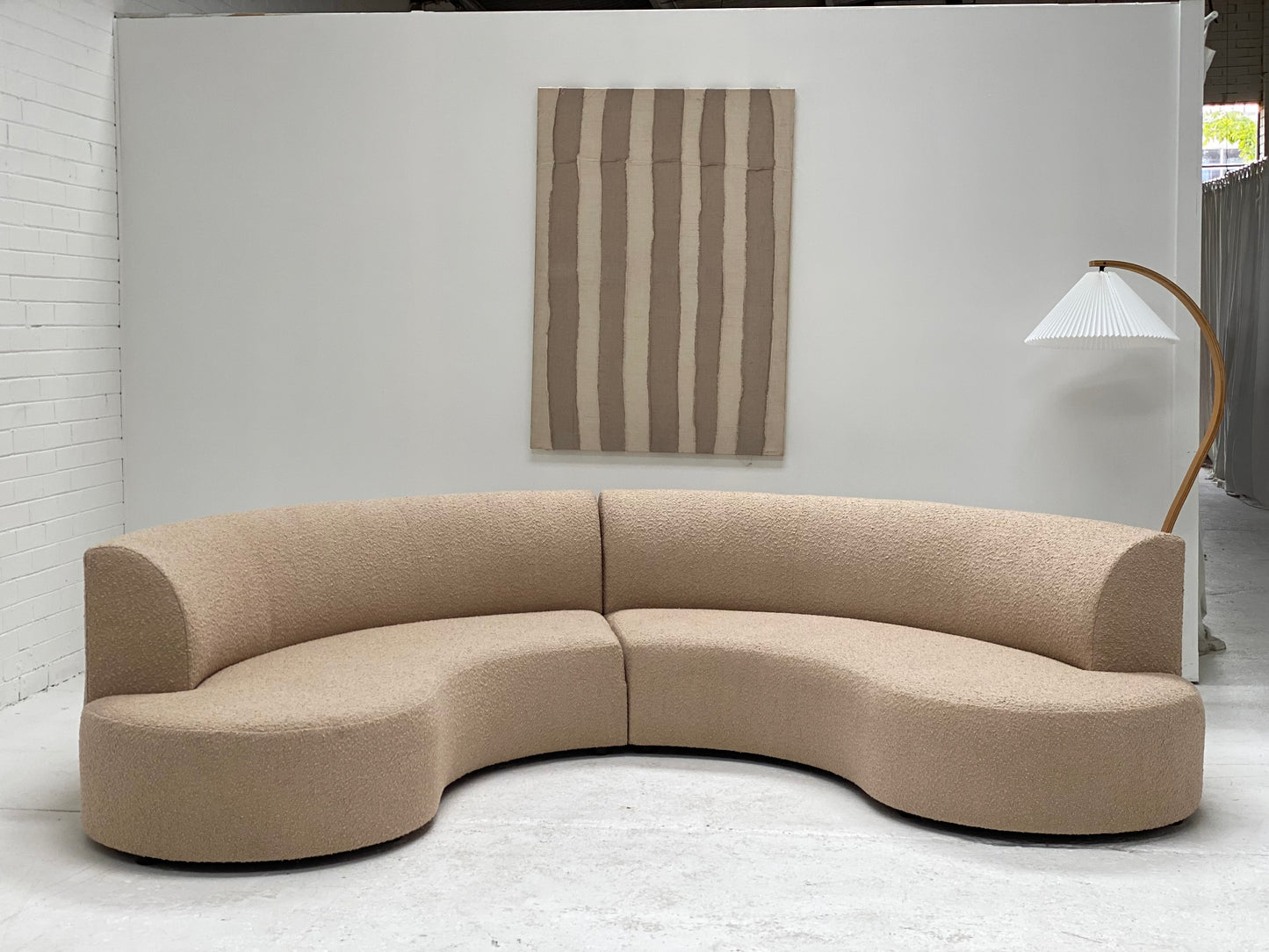 Curved Boucle Modular Sofa