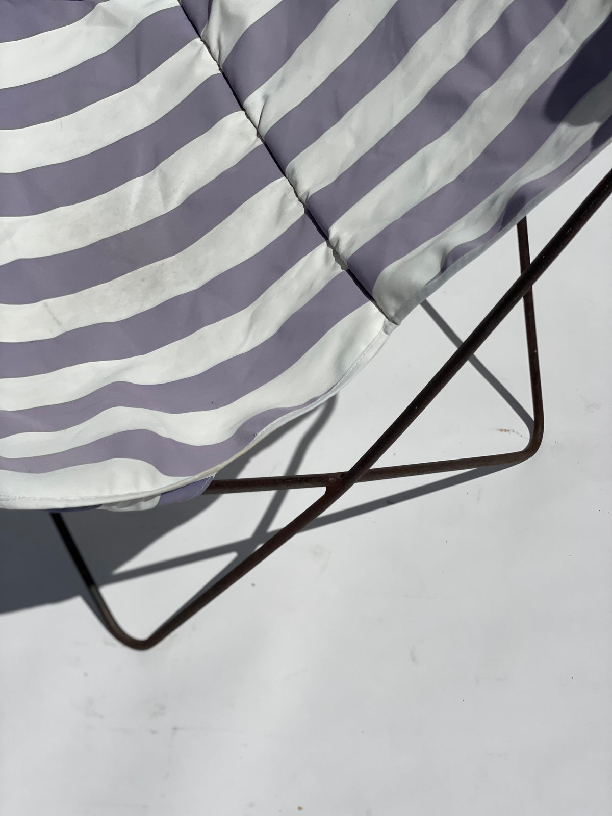 Striped Butterfly Chairs - Two Available