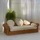 Vintage Cane and Boucle Lounge / Day Bed