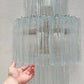 Murano Sconce - Venini TRONCHI CLEAR - Two Available