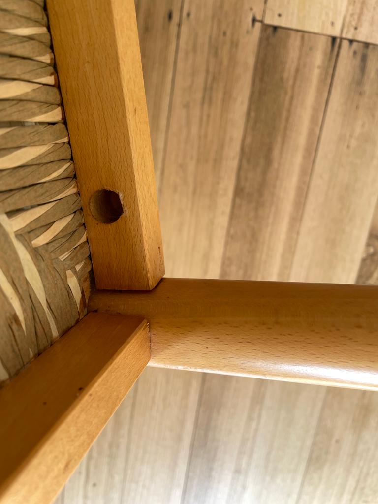 Vintage timber rush dining chairs