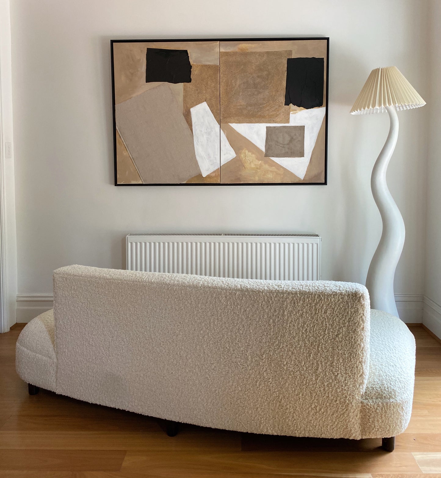 Custom Made Vintage Curved Sofa