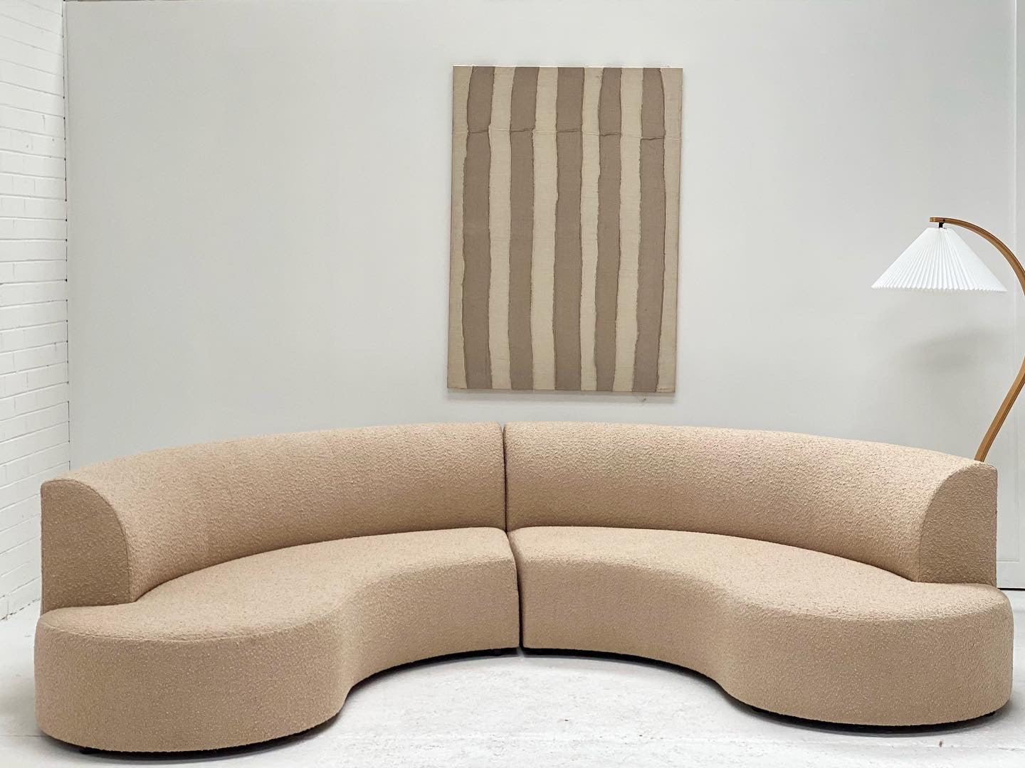 Curved Boucle Modular Sofa