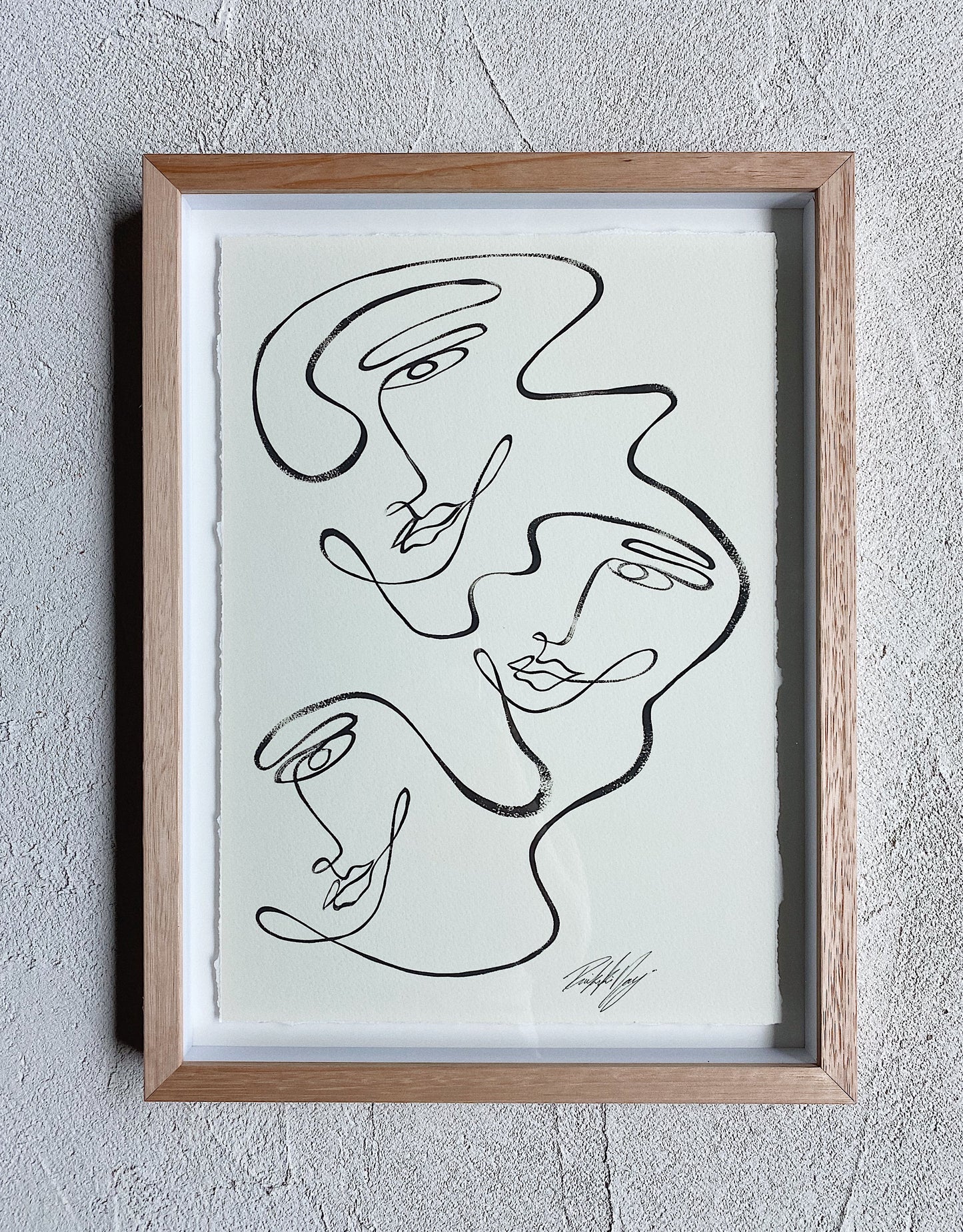 “Three of us” By Rikki Day ~ Float framed in Tasmanian Oak, limited edition