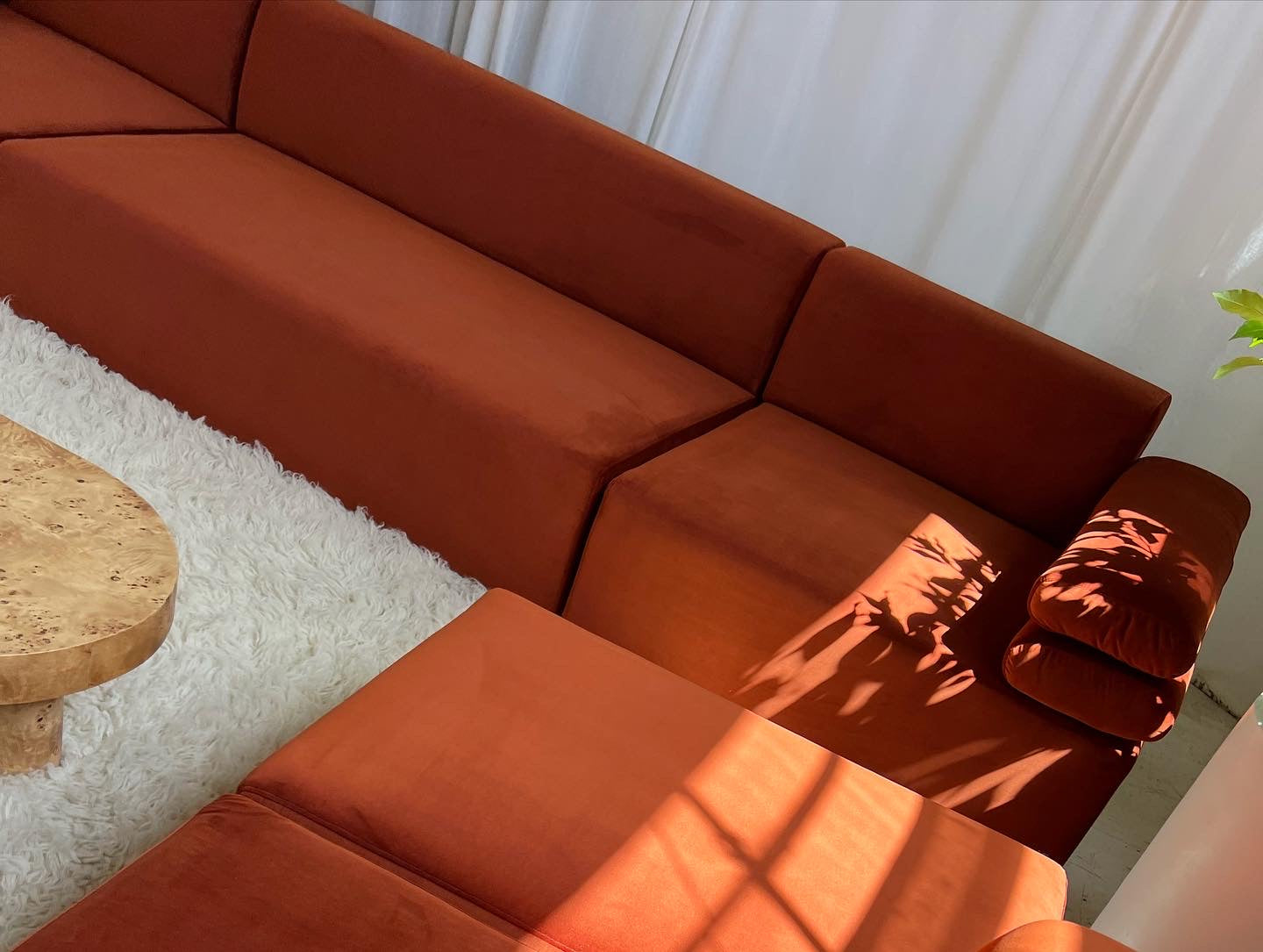 - Copper Velvet Modular Sofa Set