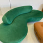 Stunning Green Curved Velvet Sofa