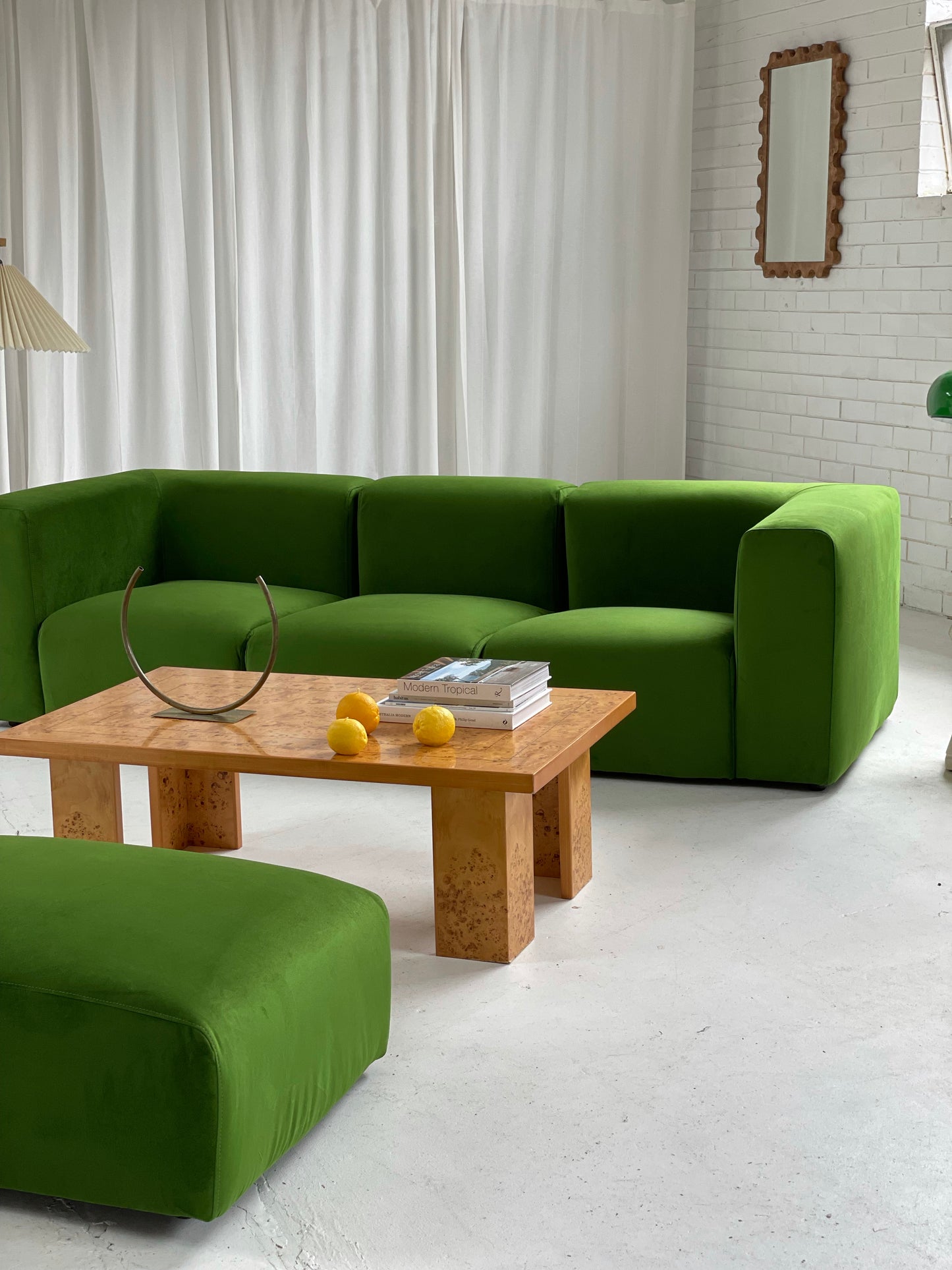 Mohair Velvet Modular Sofa